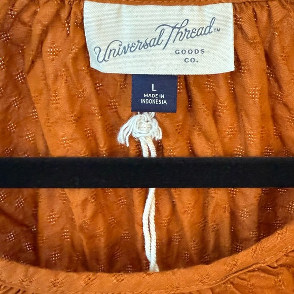 Universal Thread Rust Peplum 3/4 Sleeve Blouse - Picture 2 of 3